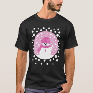 Krimbles Fun Snowy Snowman With Pink Woolly Hat An T-Shirt