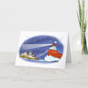 Kringle freighter Christmas card
