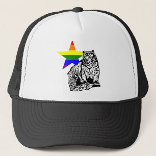 Kris Alan grizzly bear Rainbow Trucker Hat