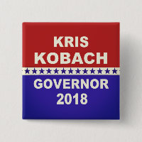 Kris Kobach Governor Kansas 2018 button