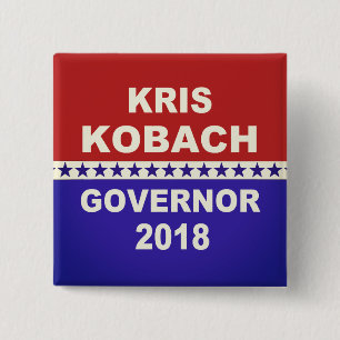 Kris Kobach Governor Kansas 2018 button