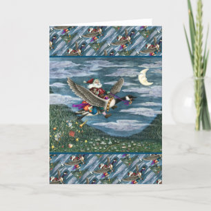 KRIS KRINGLE AND TOYS ON CANADIAN GOOSE CHRISTMAS HOLIDAY CARD