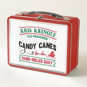 Kris Kringle candy canes Metal Lunch Box
