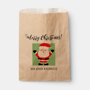Kris Kringle cartoon Christmas party favour bags