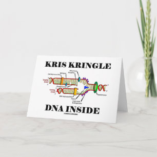 Kris Kringle DNA Inside (DNA Replication) Holiday Card