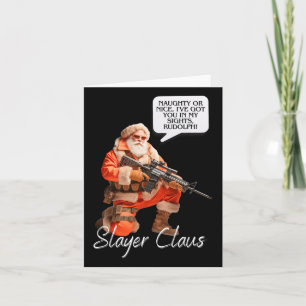 Kris Kringle Festive Hunting Xmas Santa Claus Camo Card