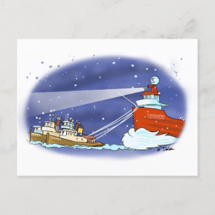 Kris Kringle freighter postcard