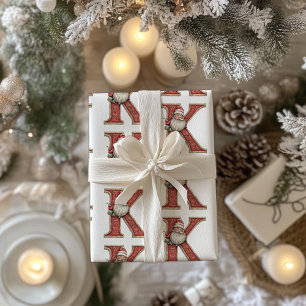 Kris Kringle Letter K Christmas Wrapping Paper