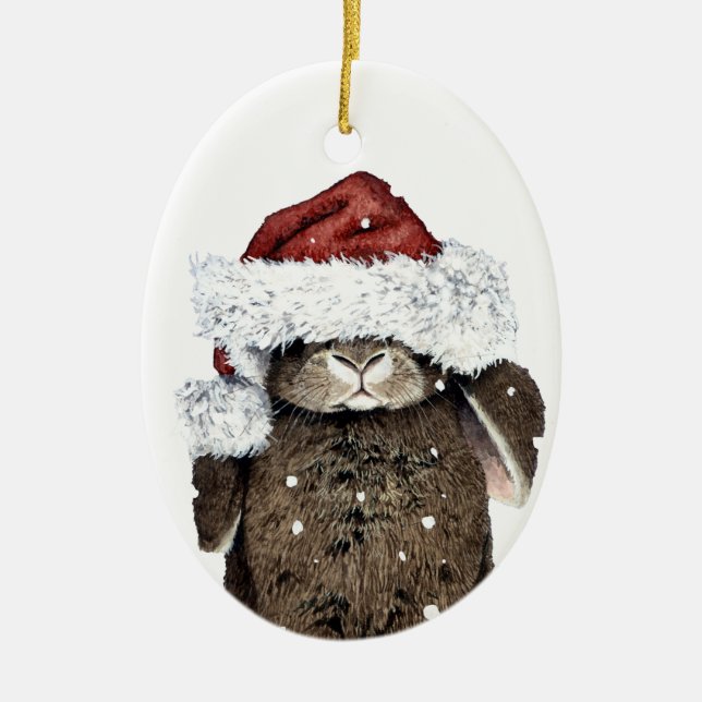 Kris Kringlypaws Ceramic Ornament (Front)