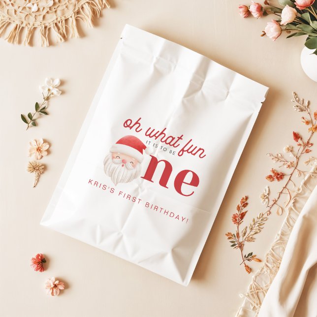 KRIS Oh What Fun Christmas 1st Birthday Favour Bag (Creator Uploaded)