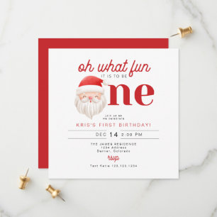 KRIS Oh What Fun To Be One 1st Birthday Invitation