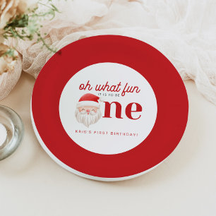 KRIS Oh What Fun To Be One 1st Birthday Invitation Paper Plate