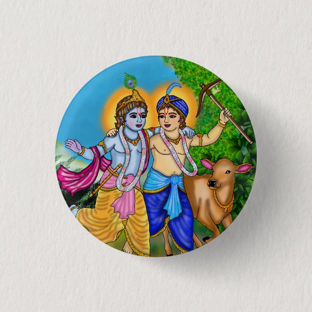 Krishna Balram Button (Front)