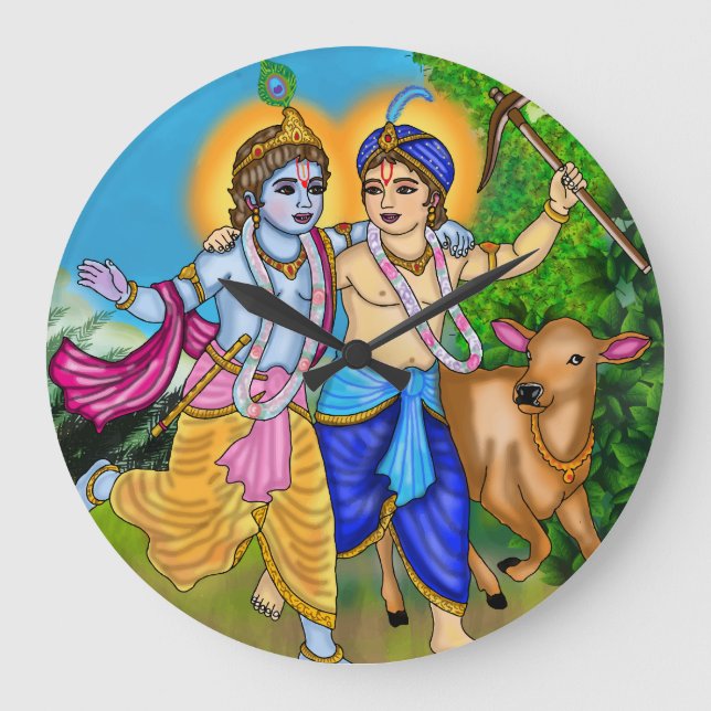 Krishna Balram Wall Clock (Front)