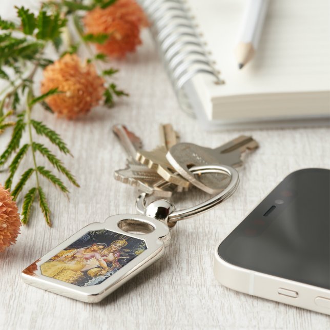 KRISHNA - hindu deity - Key Ring (Side)