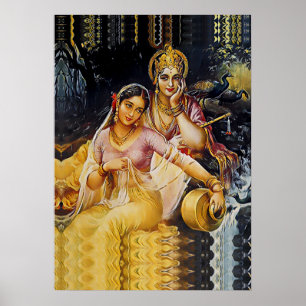 KRISHNA - hindu deity - Poster