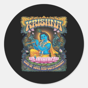 Krishna Hinduism Classic Round Sticker