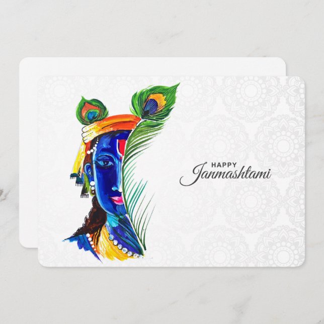 Krishna Janmashtami Holiday Card (Front/Back)