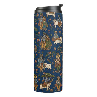 Krishna Pattern Thermal Tumbler
