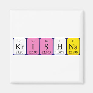 Krishna periodic table name magnet