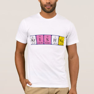 Krishna periodic table name shirt