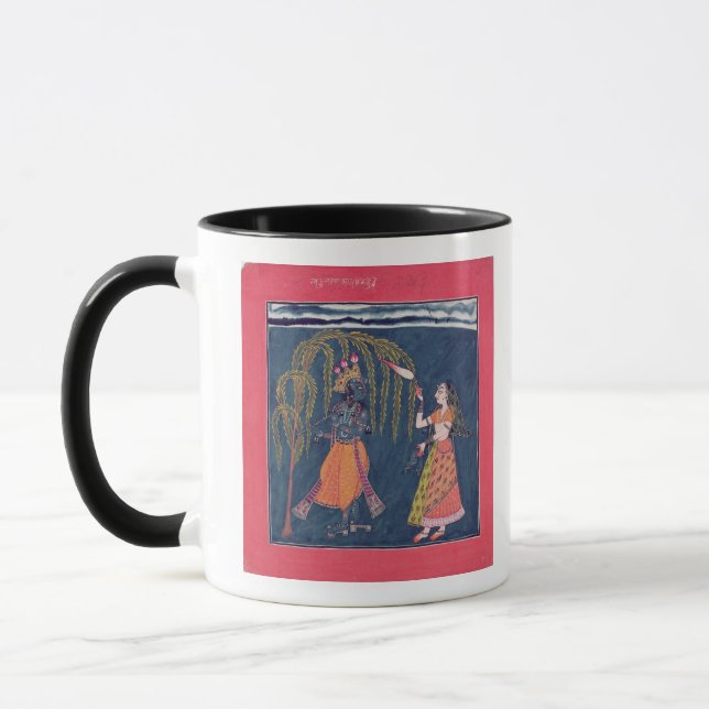 Krishna playing a flute, from the 'Vahula Mug (Left)