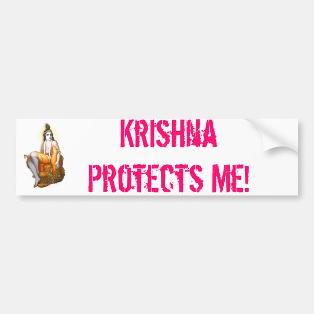 Krishna Protects Me! Bumper Sticker (Front)
