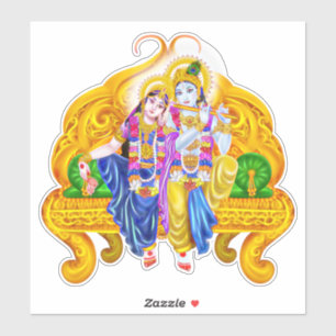 Krishna Radha Vigneshwara Psychedelic Hinduism