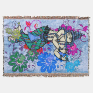 Krishna Rising Throw Blanket