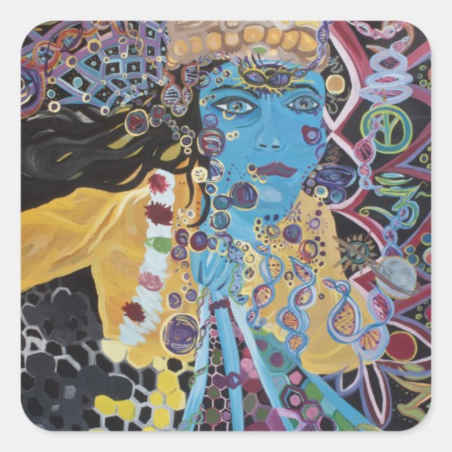 Krishna Sticker- Square Sticker (Front)