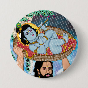 Krishna & Vasudeva Button