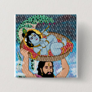 Krishna & Vasudeva Button