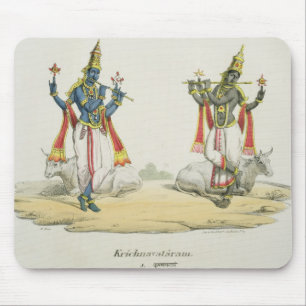 Krishna Venugopala, engraved by de Marlet and du B Mouse Pad