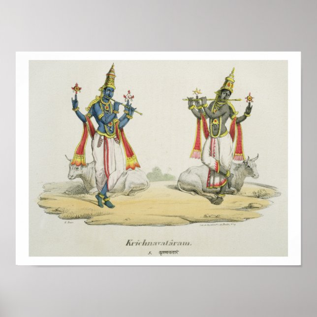 Krishna Venugopala, engraved by de Marlet and du B Poster (Front)