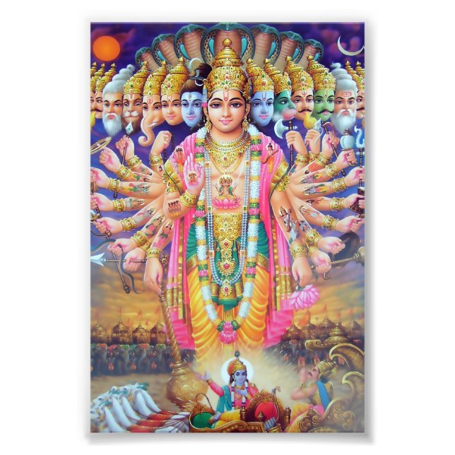 Krishna Vishvarupa Print (4" x 6") (Front)