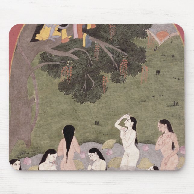 Krishna with the Cow Girls' clothes, Mouse Pad (Front)