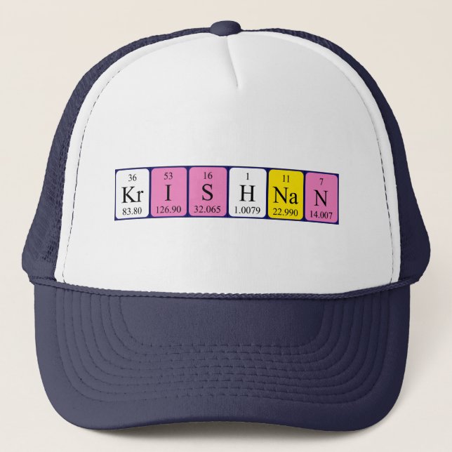 Krishnan periodic table name hat (Front)