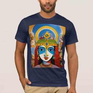 Krishna's Thired Eye-Combination of Multicolored  T-Shirt