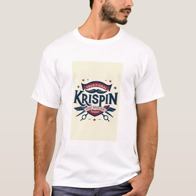 Krispin: Barber Shop Themed  T-Shirt (Front)