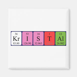 Kristal periodic table name magnet
