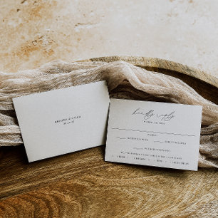 KRISTEN Minimalist Meal Choice Wedding RSVP Card