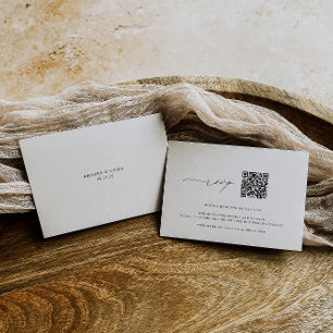 KRISTEN Minimalist Wedding QR Code RSVP Card