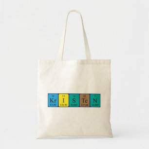 Kristen periodic table name tote bag