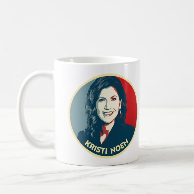 KRISTI NOEM Propaganda Badge Coffee Mug (Left)