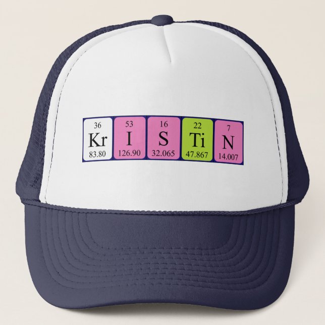 Kristin periodic table name hat (Front)