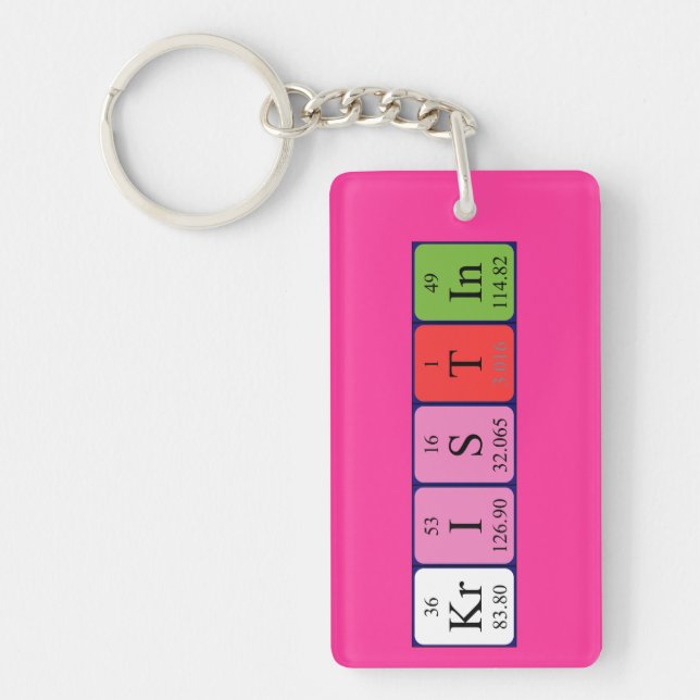 Kristin periodic table name keyring (Front)