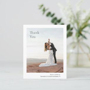 Kristin Photo Modern Wedding Thank You Card
