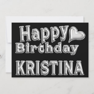Kristina Happy Birthday Karte Grußkarte mit Herz Card