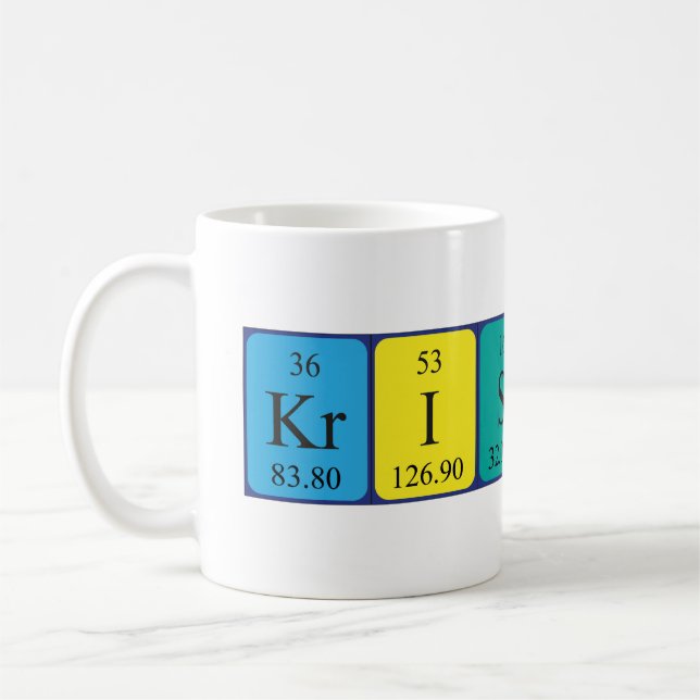 Kristinn periodic table name mug (Left)