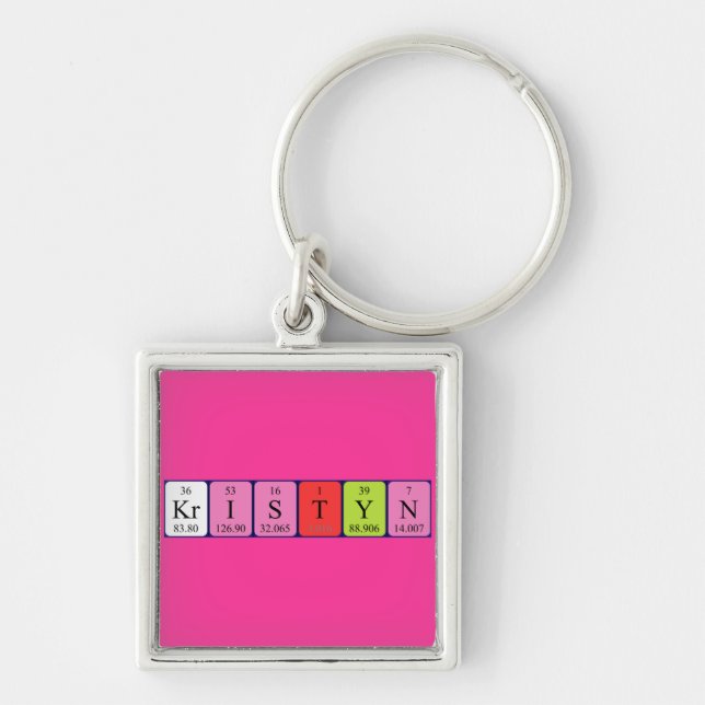 Kristyn periodic table name keyring (Front)